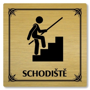 Schodiště, 80x80mm, zlatá, Nebraska